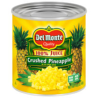 Del Monte Crushed Pineapple, 100% Juice