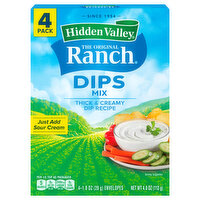 Hidden Valley Dips Mix, The Original Ranch, 4 Pack - 4 Each 