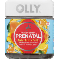 Olly Folic Acid + DHA, The Essential Prenatal, Gummies, Sweet Citrus - 60 Each 