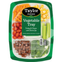 Taylor Farms Vegetable Tray, Turkey & Cheese - 38 Ounce 