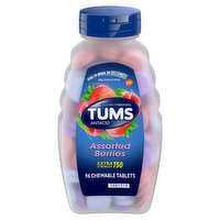 Tums Antacid, Extra Strength, 750 mg, Chewable Tablets, Assorted Berries - 96 Each 