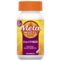 Metamucil Fiber, 3-in-1, Capsules