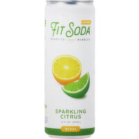 Fit Soda Soda, Sparkling Citrus - 12 Fluid ounce 