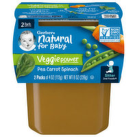 Gerber Pea Carrot Spinach, 2 Pack