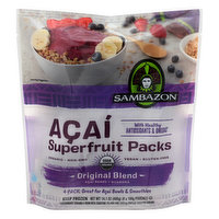 Sambazon Superfruit Packs, Acai, Original Blend, 4 Pack