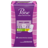 Poise Liners, Daily, Very Light, Regular Length - 26 Each 