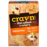 Crav'n Flavor Crackers, Original, Thin Wheat - 8.5 Ounce 