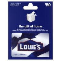 Lowe's Gift Card, $50 - 1 Each 