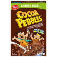 Cocoa Pebbles Cereal, Chocolate Flavored, Large Size - 15 Ounce 