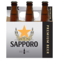 Sapporo Beer, Premium - 6 Each 