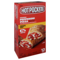 Hot Pockets Pizza, Crispy Crust, Pepperoni, 12 Pack - 12 Each 
