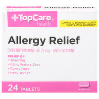 TopCare Allergy Relief, 25 mg, Tablets - 24 Each