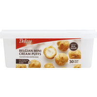 Delizza Puffs, Belgian Cream, Mini - 30 Each 