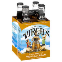 Virgil's Soda, Vanilla Cream, Handcrafted - 4 Each 