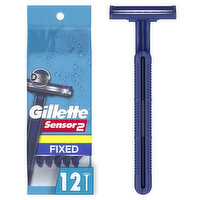 Gillette Razors, Disposable, Fixed - 12 Each 