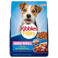 Kibbles 'n Bits Dog Food, Savory Beef & Chicken Flavors, Mini Bits - 3.5 Pound