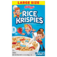 Rice Krispies Cereal, Toasted Rice, Large Size - 12 Ounce 