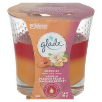Glade Candle, Vanilla Passion Fruit + Hawaiian Breeze, Energize, 2 in 1 - 1 Each 