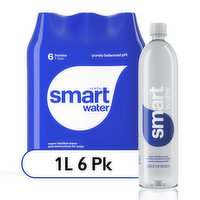 smartwater Vapor Distilled Premium Water Bottles - 6 Each 