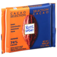 Ritter Sport Dark Chocolate, Intense, 74% Cacao - 3.5 Ounce 