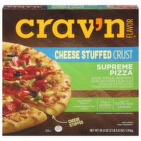 Crav'n Flavor Pizza, Cheese Stuffed Crust, Supreme - 35.6 Ounce 