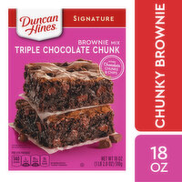 Duncan Hines Signature Triple Chocolate Chunk Brownie Mix - 18 Ounce 