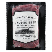Force Of Nature Beef, Ground, 100% Grass Fed, Ancestral Blend - 16 Ounce