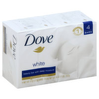 Dove Beauty Bar, White - 4 Each 