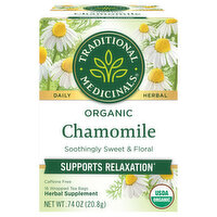 Traditional Medicinals Herbal Supplement, Organic, Chamomile, Tea Bags