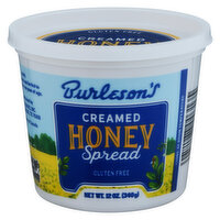 Burlesons Honey Spread, Gluten Free, Creamed - 12 Ounce 