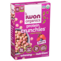 Iwon Organics Protein Crunchies, Plant-Based, Berry - 7 Ounce 