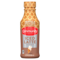 Community Coffee Coffee Drink, Vanilla Waffle Cone, Iced Latte - 13.7 Fluid ounce 