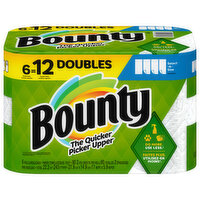 Bounty Paper Towels, Select-A-Size, White, Double Rolls, 2-Ply - 6 Each