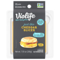 Violife Cheese Alternative, Cheddar Slices - 10 Each 