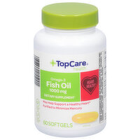 TopCare Fish Oil, Omega-3, 1000 mg, Tablets - 60 Each 