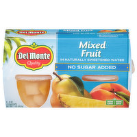 Del Monte Mixed Fruit, No Sugar Added - 4 Each 