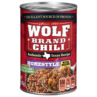 Wolf Brand Chili, with Beans, Homestyle - 15 Ounce 