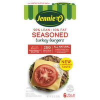 Jennie-O Turkey Burgers, Seasoned - 6 Each 