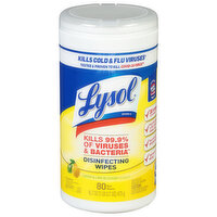 Lysol Disinfecting Wipes, Lemon & Lime Blossom Scent - 80 Each 