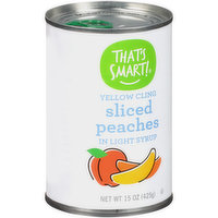 That's Smart! Yellow Cling Sliced Peaches In Light Syrup - 15.25 Ounce 