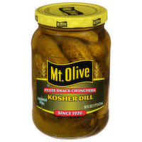 Mt Olive Pickles, Kosher Dill, Petite Snack Crunchers - 16 Fluid ounce 