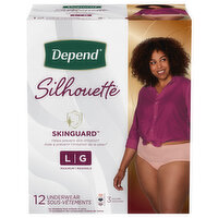 Depend Underwear, Maximum, L - 12 Each 