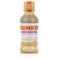 Dunkin' Iced Coffee, French Vanilla, Creamy + Smooth - 13.7 Fluid ounce 