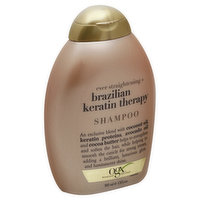 OGX Shampoo, Ever Strengthening + Brazilian Keratin Therapy - 385 Millilitre 