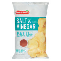 Brookshire's Potato Chips, Kettle, Salt & Vinegar Flavored - 8.5 Ounce 