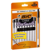 BiC Ball Pen, Black Ink, Medium, Xtra Smooth - 10 Each 