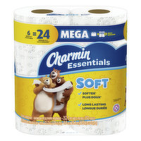 Charmin Bathroom Tissue, Soft, Unscented, Mega Rolls, 2-Ply - 6 Each 