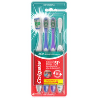 Colgate Toothbrushes, Soft, Value Pack 4