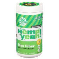 Manitoba Harvest Hemp Protein Powder, Organic, Max Fiber, Unsweetened - 16 Ounce