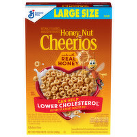 Cheerios Cereal, Whole Grain, Honey Nut, Large Size - 15.4 Ounce 